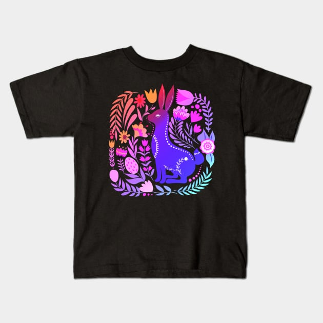 Rabbit Forest Animal Design Kids T-Shirt by StylishTayla
